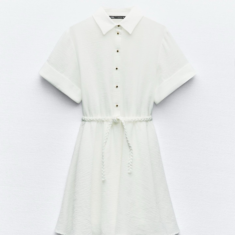 Zara belt shirt dress